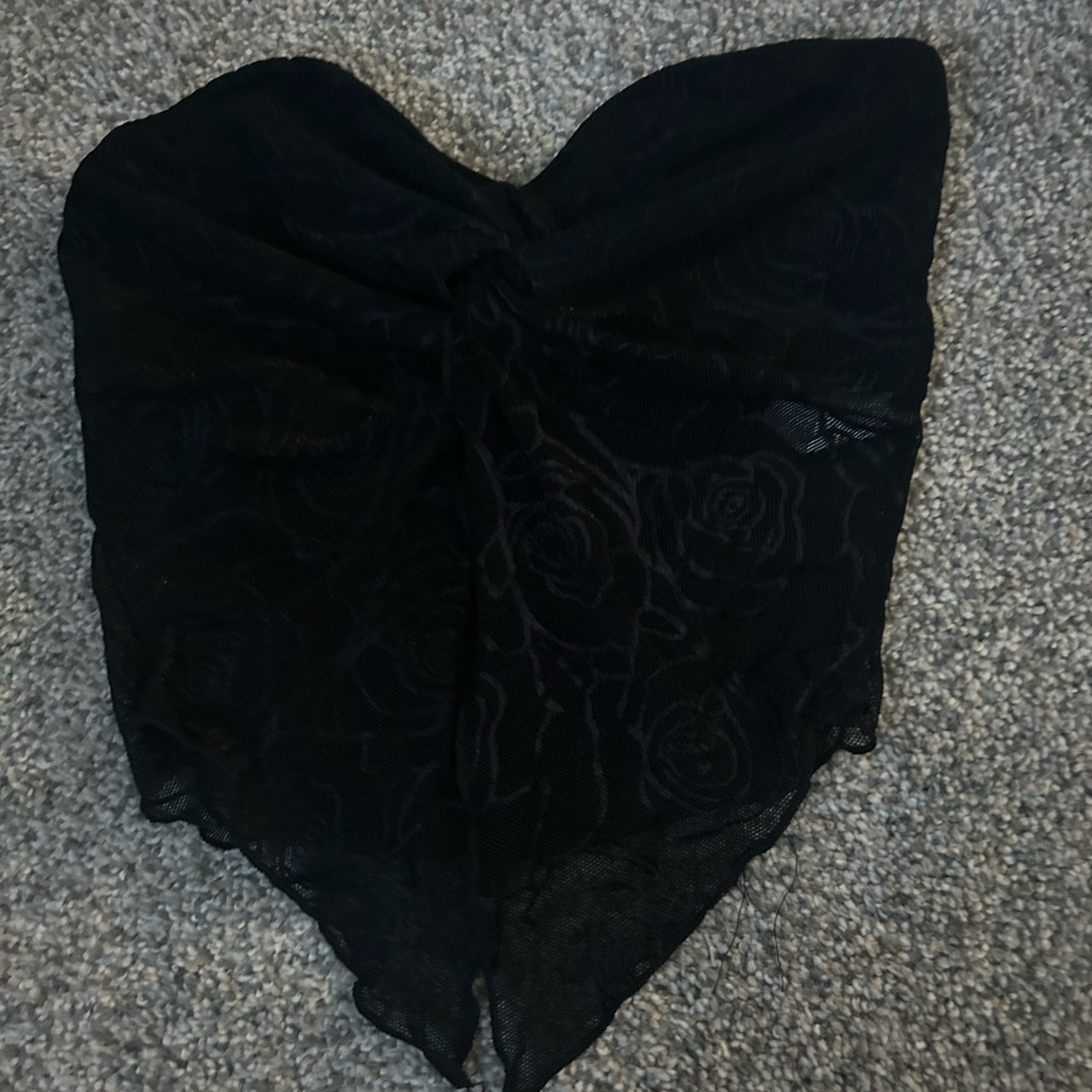 SHEIN Black Lace Tube Top